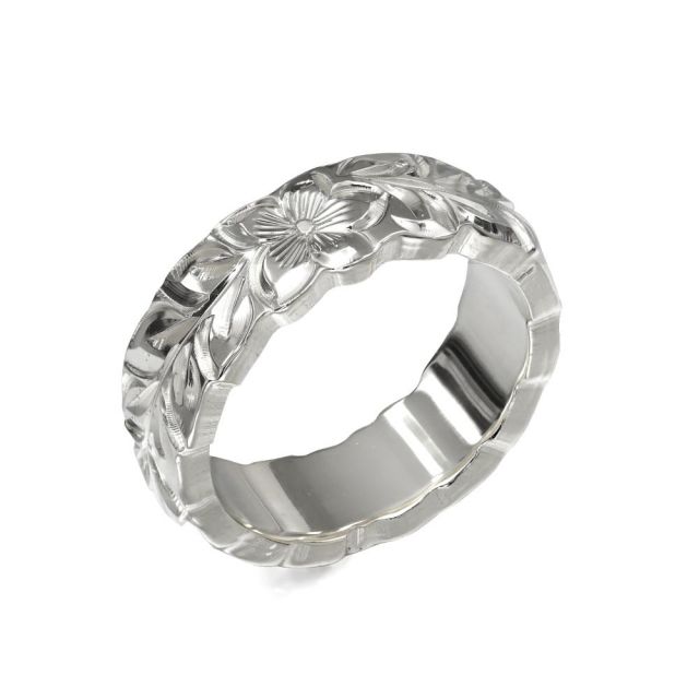 シルバー925 バレル 幅6mm 厚み2mm マイレリーフ カットアウト リング SB6B-A20