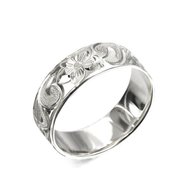 シルバー925 フラット 幅6mm 厚み1.2mm カレイキニ ノーエッジ リング SF6E-E