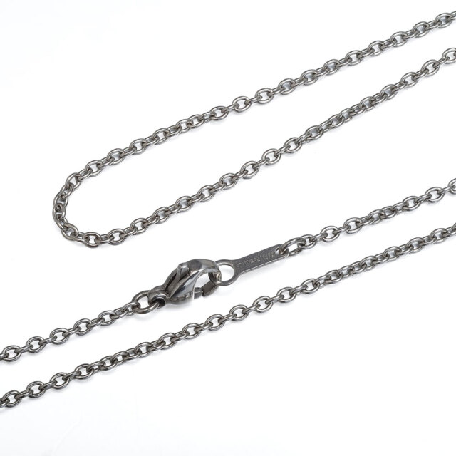 純チタン あずき ネックレス チェーン 太さ1.9mm TICH250