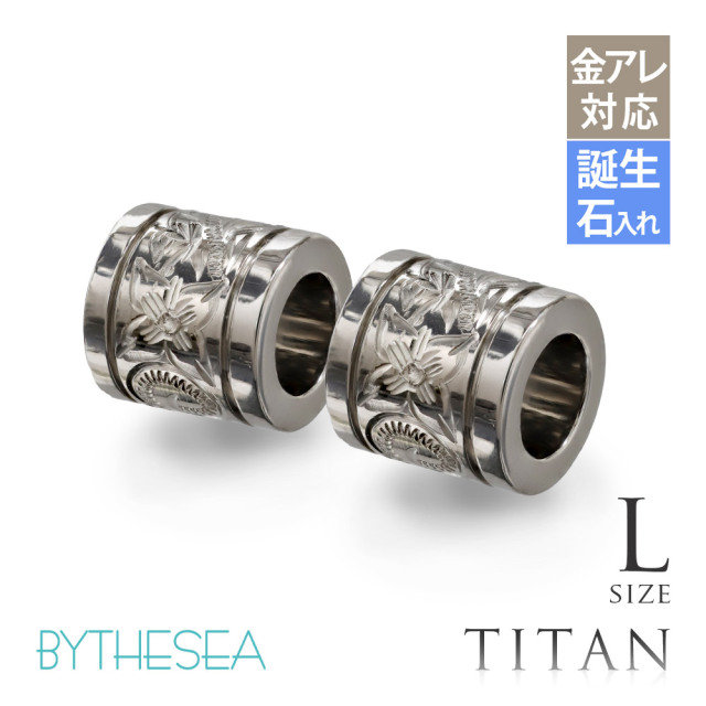 ハワイアンジュエリー 純チタン チューブ ペアペンダントトップのみ Lサイズ チェーン別売 TIP401LP