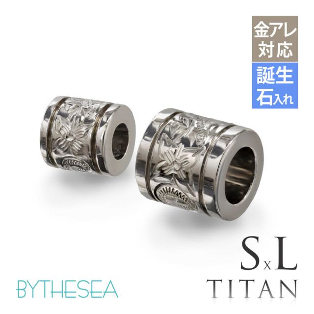 ハワイアンジュエリー 純チタン チューブ ペアペンダントトップのみ Sサイズ＆Lサイズ チェーン別売 TIP401SLP