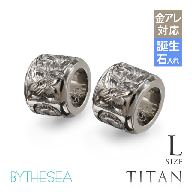 ハワイアンジュエリー 純チタン チューブ ペアペンダントトップのみ Lサイズ チェーン別売 TIP403LP