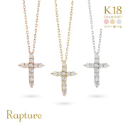【Letizia/レティシア】K18＆ダイヤ クロス S ネックレス CG-TI-570