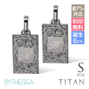 ハワイアンジュエリー 純チタン イニシャル ペアペンダントトップのみ Sサイズ チェーン別売 TIP409SP