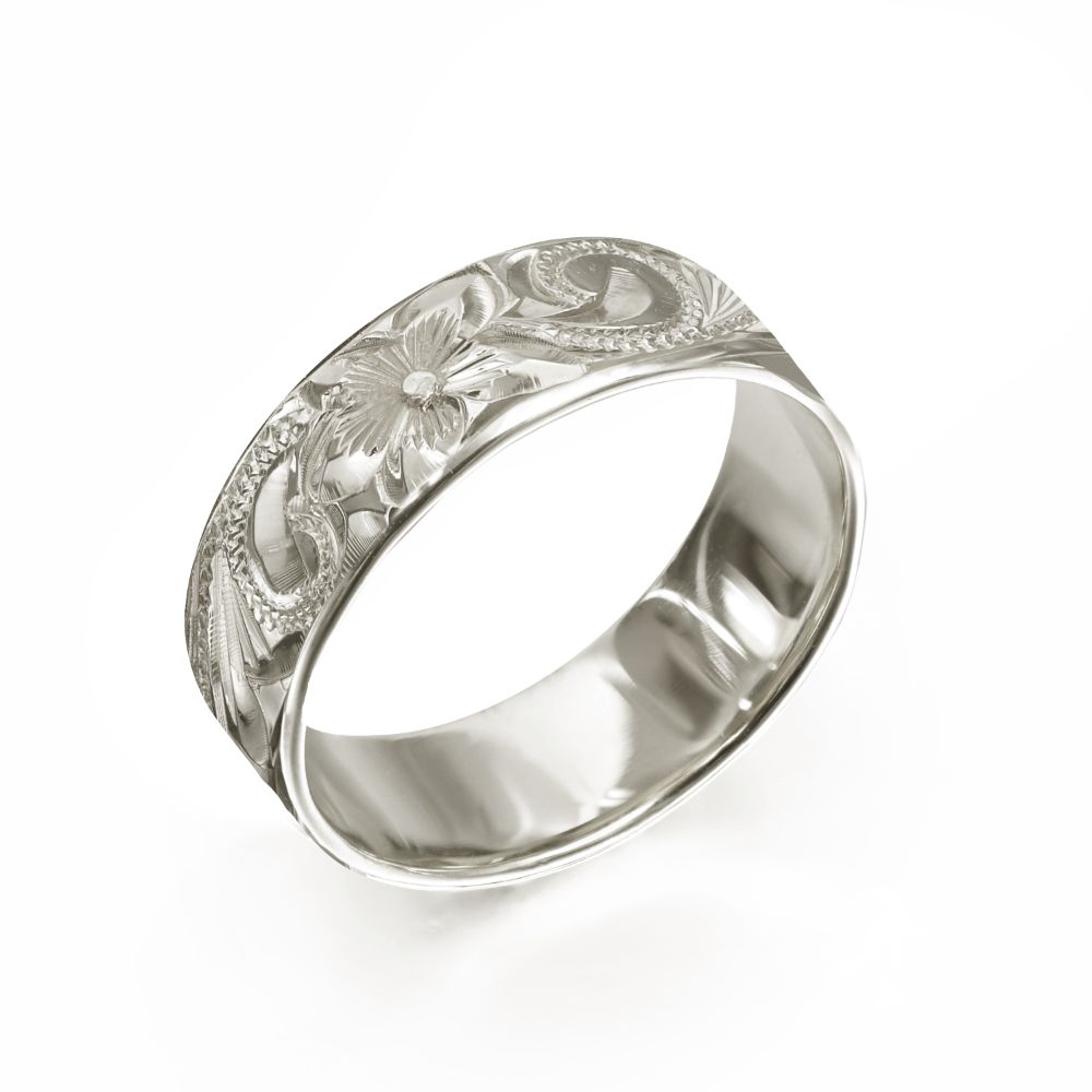 14K Wailea 元町購入　ワイレアホワイトゴールドリングダイヤ付　7.5号 14K Wailea 元町購入ワイレアホワイトゴールドリングダイヤ付7.5号