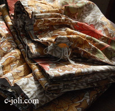 英国 ヴィンテージ リバティ 生地 カーテン 100cm×130cm 2枚