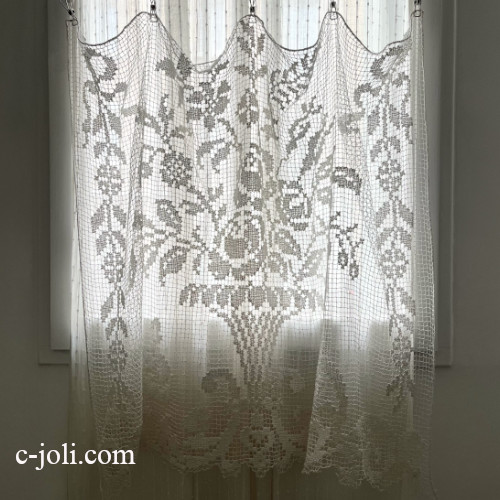 フランスアンティークテーブルクロス　フランスアンティークレース　フランスカーテン フランスアンティークテーブルクロス フランスアンティークレース