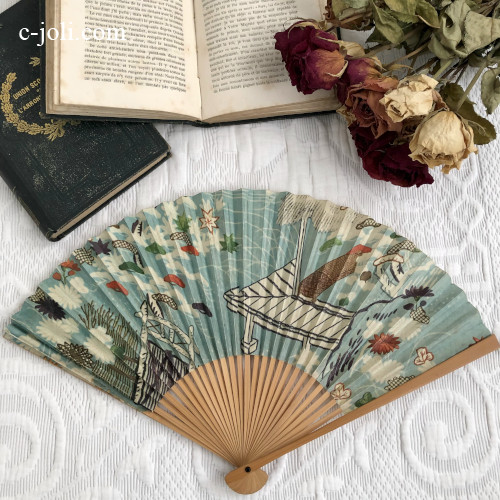 パリ発送】E1142 ジャパンアンティーク扇子/エヴァンタイユ