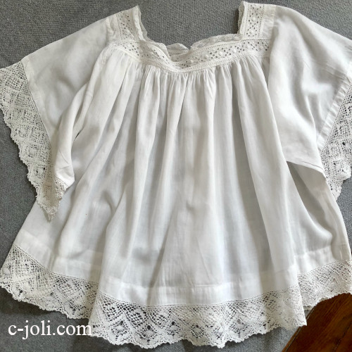 フランス　アンティーク　チャーチドレス　レース 1900sAntiquechurchdressA