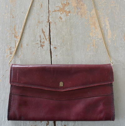 F-031 フランスヴィンテージバッグ レザーショルダーバッグ