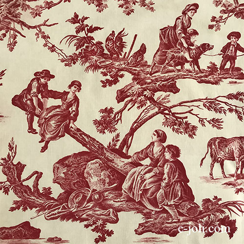 パリ発送】K-788 フランスアンティーク布トワル・ド・ジュイ/西洋更紗