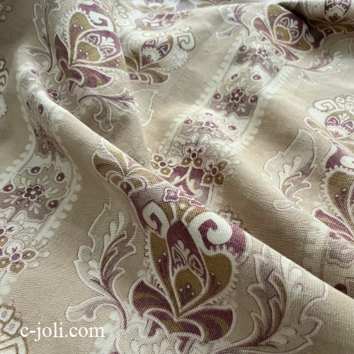 【日本発送】K-818 フランスアンティーク生地/アンティーク布/アンティークファブリック/ コットンファブリック/綿生地 77x215cm