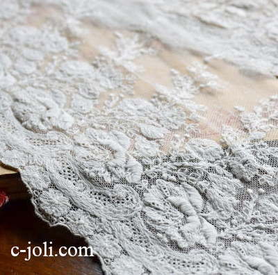 L1618 フランスアンティークレース/テープレース 19世紀リネンレース