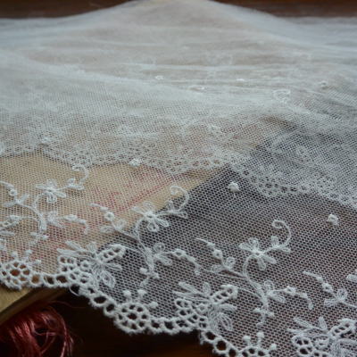 フランスアンティーク　レース L1802 フランスアンティークリネンレースボーダー/テープレース/リネン