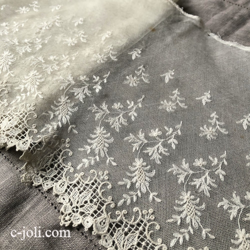 日本発送】L2819 フランスアンティークレーストリム/テープレース/幅広