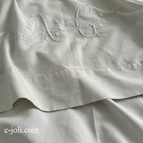 リネンシーツ・ベッドカバー アンティーク セジョリ