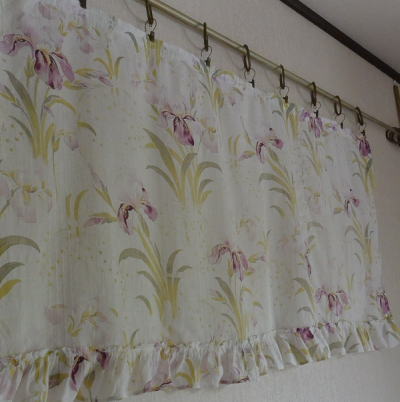 フランスアンティーク　フレンチカーテン フランス アンティーク リネン フィレレース カーテン ライト