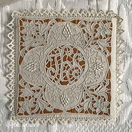 アンティーク刺繍/ホワイトワーク/ホワイトワーク刺繍 - フランス