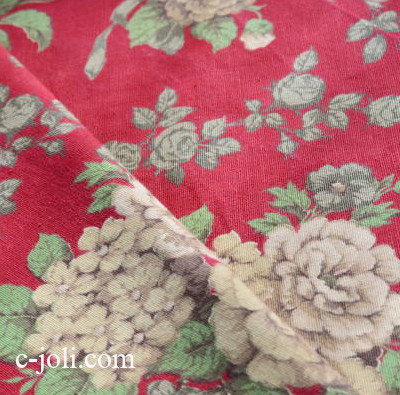 【日本発送】K-550　フランスアンティークファブリック　コットンアンティーク布/ハギレ 60x130cm