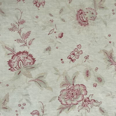K-755　フランスアンティーク布/アンティークファブリック　19世紀花柄コットンファブリック 75x145cm