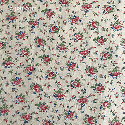 【パリ発送】K-775 フランスアンティーク生地/アンティーク布/アンティークファブリック ローズ柄コットンファブリック 74x51cm