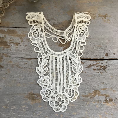 L2466 フランスアンティークレースつけ襟/レース衿　コットンテープレース