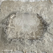 アンティーク レース ハンカチ フランス 刺繍 France製 25㎝ アンティーク刺繍レースハンカチ B608 ホワイト