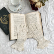 フランスアンティーク 手袋 クロシェレース 子ども用 初聖体 アンティークレース | フランス レースの手袋 小さなお花と