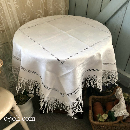 フランスアンティークテーブルクロス@a22 フランスアンティークテーブルクロス@a22 フランスアンティーク