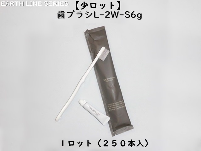 【少ロット】アースライン 歯ブラシL-2W-S6ｇ 入数：250本 単価：32.6円