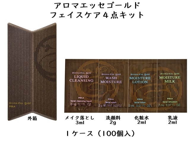 ポーラ(POLA)アロマエッセゴールド　フェイスケア 4点キット〈パウチ〉(V436) 入数：100 単価：208円