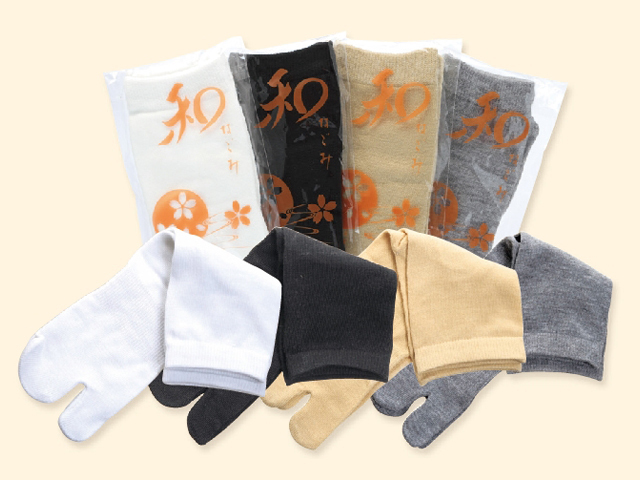 和み足袋（白・黒・ベージュ・グレー）フリーサイズ 入数：600 単価：56円