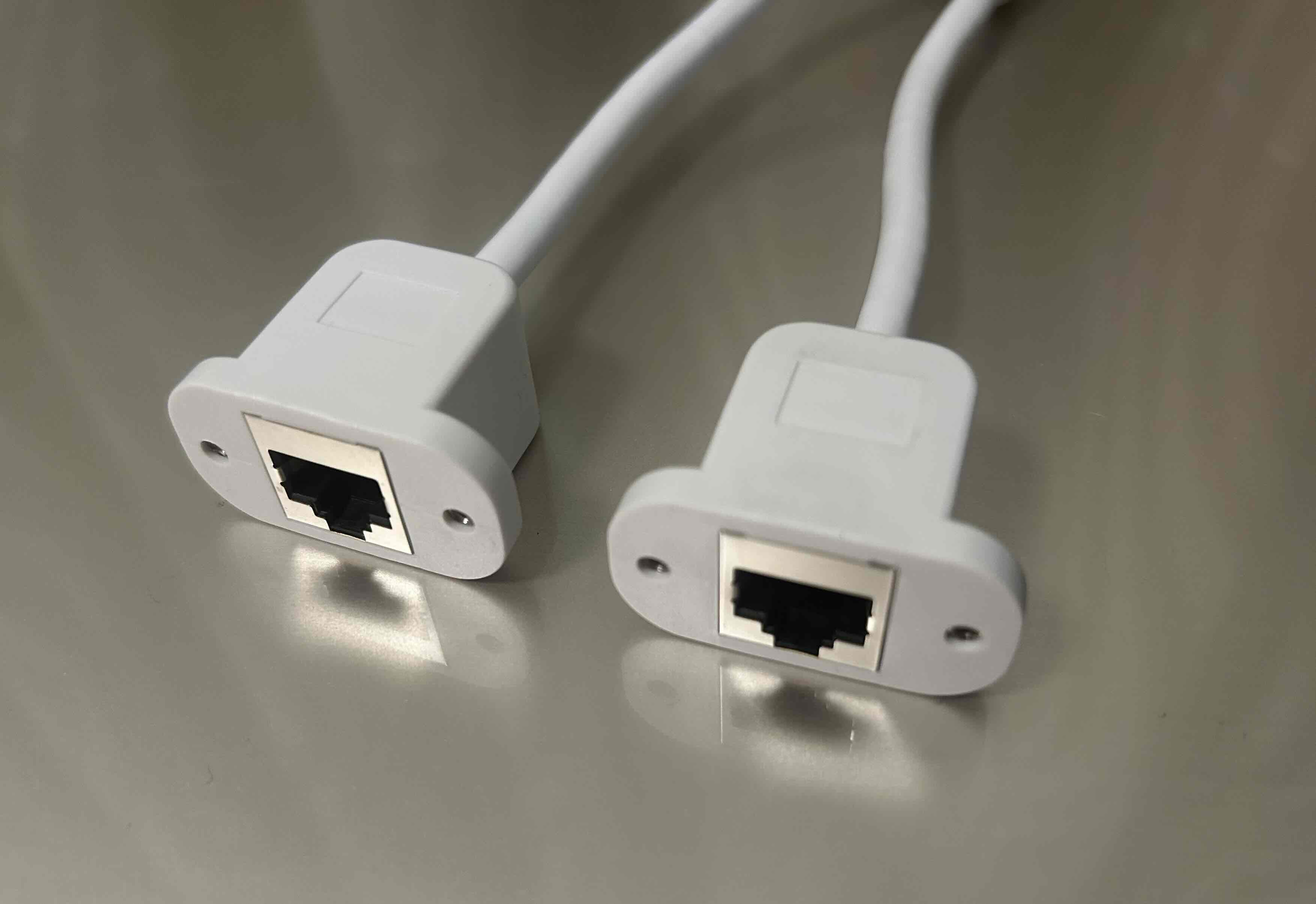 【LANパネルマウントケーブル】LAN中継アダプタケーブル    CAT6A（メス-メス、パネルマウント型ケーブルタイプ）