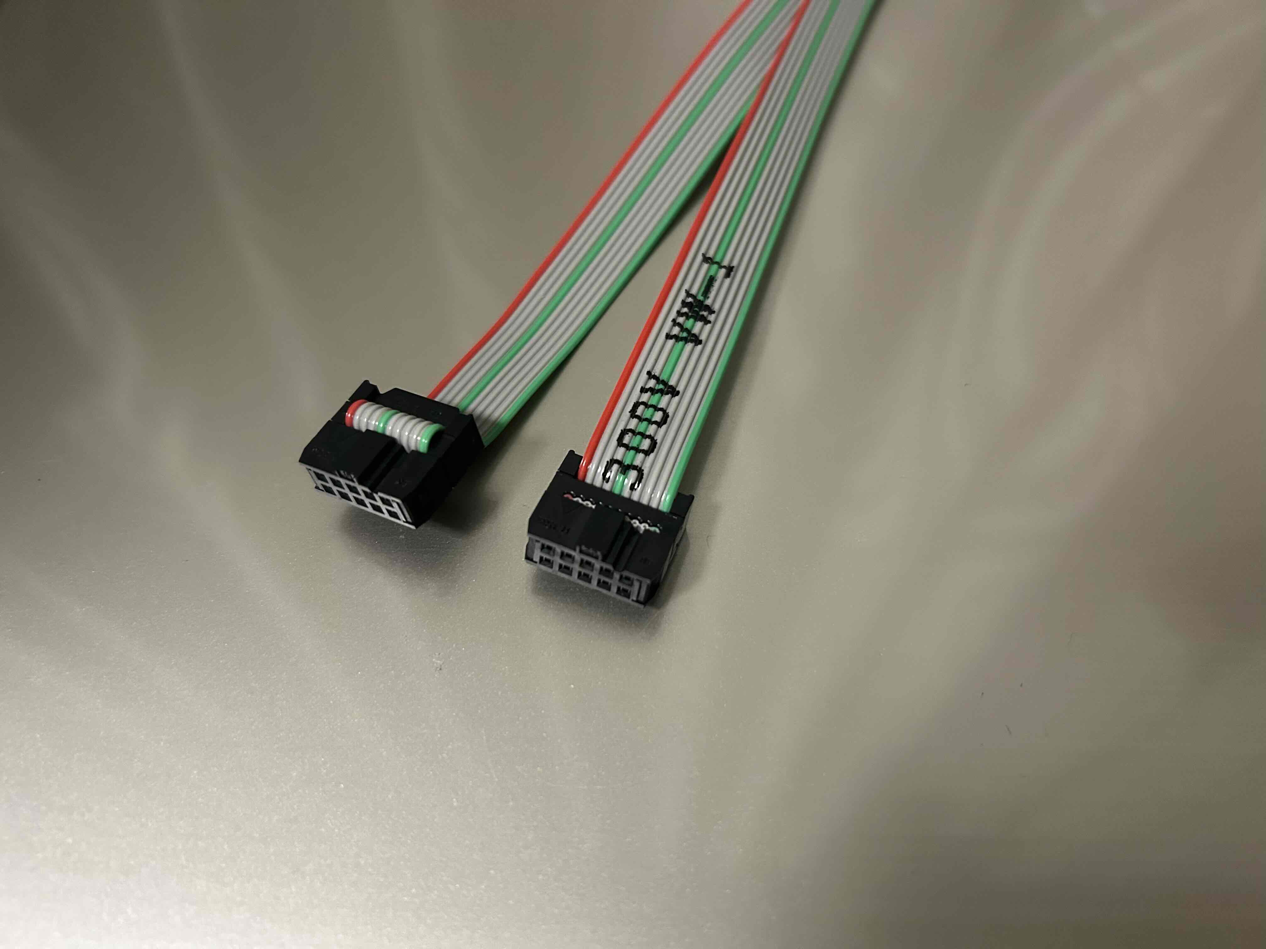 MILソケットケーブル    10pin フラットケーブル（メス－メス、ストレート結線）　　MIL10芯　0.2ｍ　0.5ｍ　1ｍ