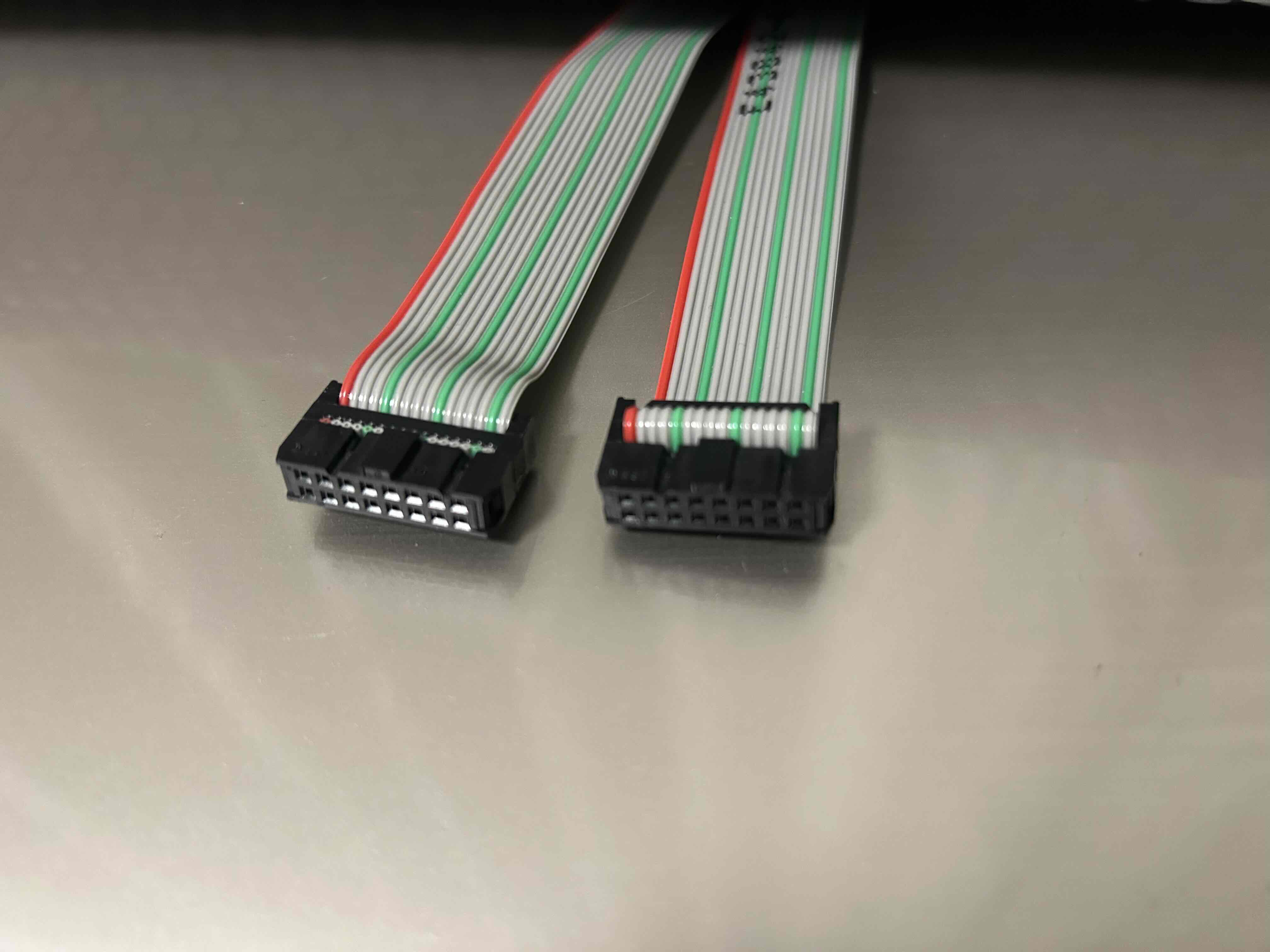 MILソケットケーブル    16pin フラットケーブル（メス－メス、ストレート結線）　　MIL16芯　0.2ｍ　0.5ｍ