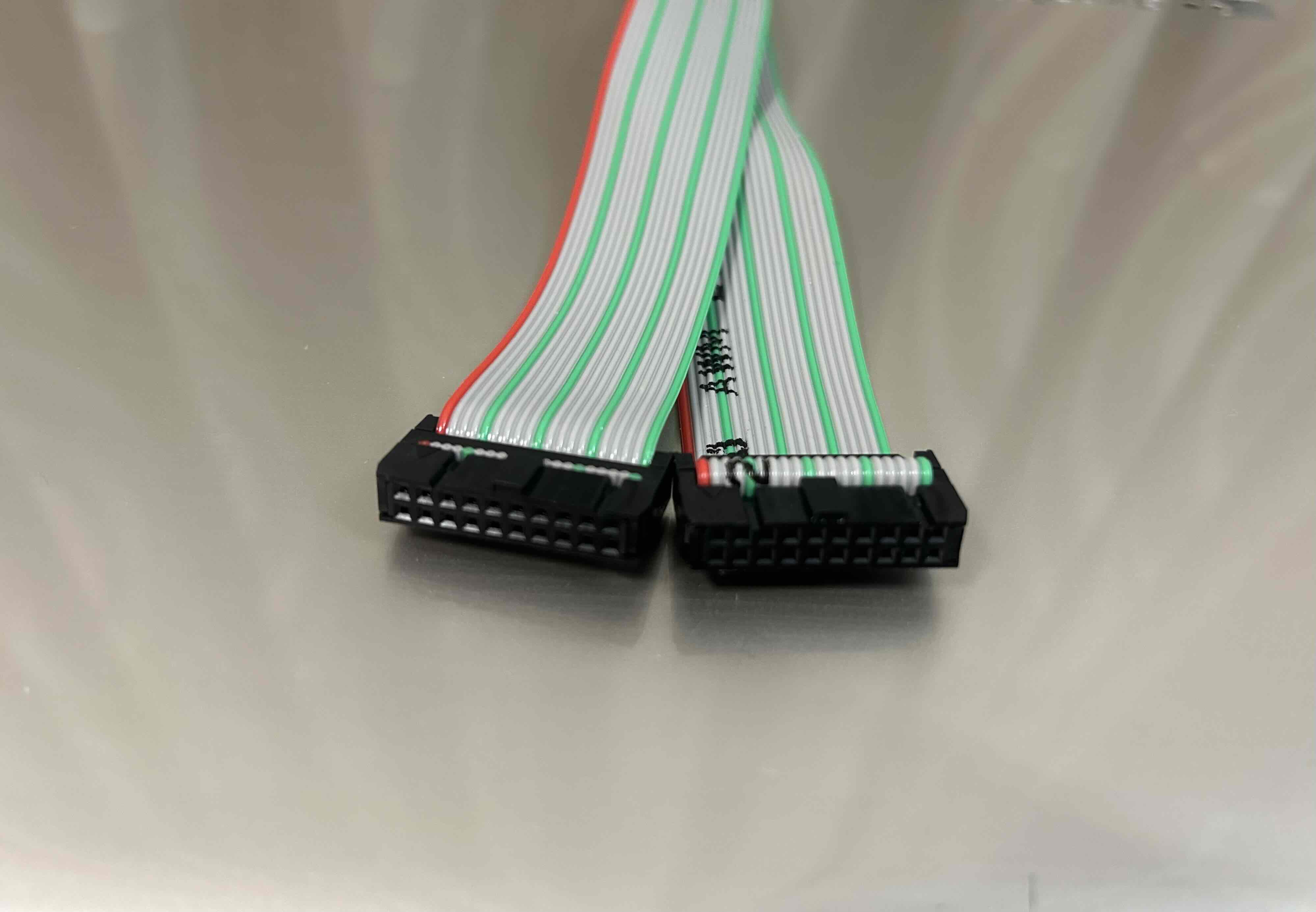 MILソケットケーブル    20pin フラットケーブル（メス－メス、ストレート結線）　　MIL20芯　0.2ｍ　0.3ｍ　0.5ｍ