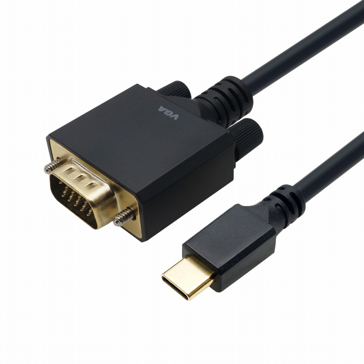 USB Type-C→VGA変換ケーブル　USB Type-Cオス　VGAオス　変換ケーブル