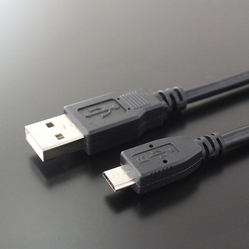 USB2.0ケーブル    Aコネクタ オス－マイクロBコネクタ オス　モバイル機器向け　（ブラック）