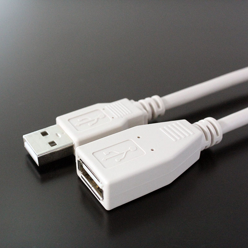 USB2.0ケーブル    Aコネクタ オス－Aコネクタ メスモールドタイプ＜延長用＞　（ライトグレー）