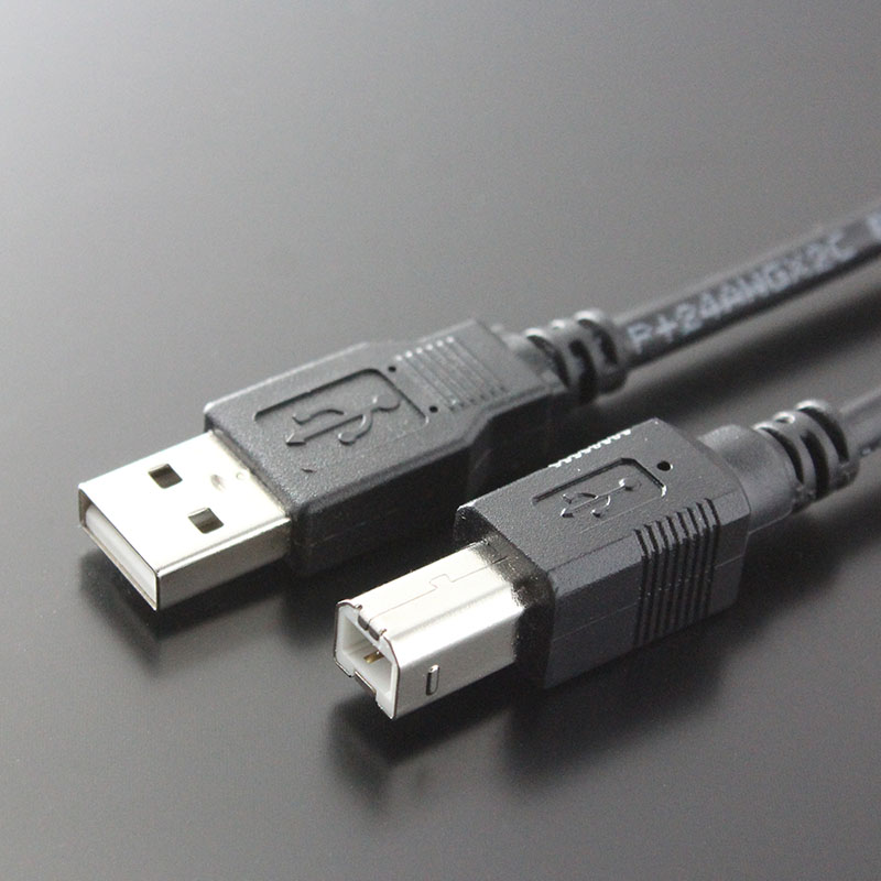 USB2.0ケーブル    Aコネクタ オス－Bコネクタ オス　（ブラック）