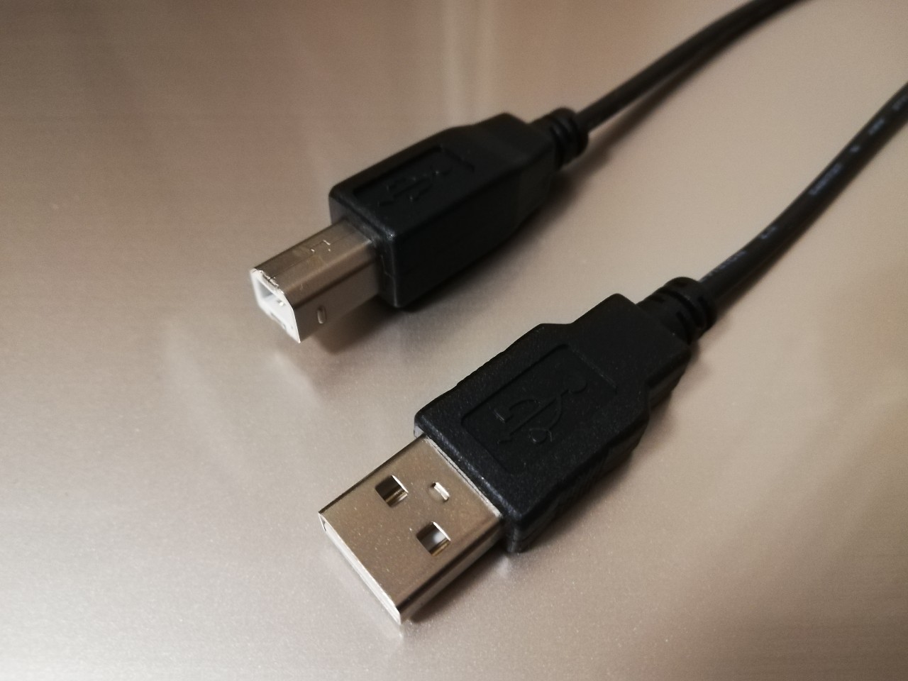 極細・柔軟　USB2.0ケーブル    Aコネクタ オス－Bコネクタ オス（ケーブルダイレクト）