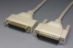 RS-232Cケーブル    25pinメス－25pinオス ストレート結線（勘合ネジ－オス側M2.6ネジ/メス側M2.6ナット） ＜延長用＞