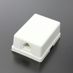 モジュラー用ローゼット　 6極4芯(6P4C)　 1ポート