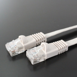 カテゴリ ６ フラットLANケーブル    UTP ストレート結線（より線、ライトグレー）