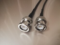 50オーム同軸ケーブル    BNCオス－BNCオス （両側ストレート型端子、MIL規格RG174Uケーブル）