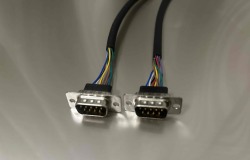 耐油　柔軟　難燃性　Dsubケーブル    9pin 　（汎用ハーネスワイヤーケーブル、オス－オス、フード無し　半加工）