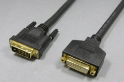 ディスプレイケーブル   ＜DVI-D 延長ケーブル（シングルリンク＆デュアルリンク両用）＞ DVI-Dオス（24+1pin）－DVI-Dメス（24+1pin）
