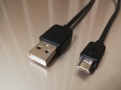 【ケーブルダイレクト】USB2.0ケーブル    Aコネクタ オス－マイクロ　Bコネクタ オス　コンパクトタイプ　