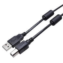 USB2.0ケーブル    Aコネクタ オス－Bコネクタ オス　【フェライトコア付き】（ブラック）