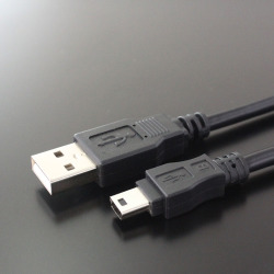 USB2.0ケーブル    Aコネクタ オス－ミニBコネクタ オス　（ブラック）